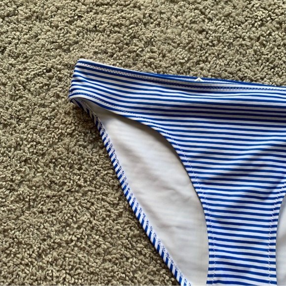 Aerie Blue and White Striped Bikini Bottoms Size Small - Picture 2 of 4